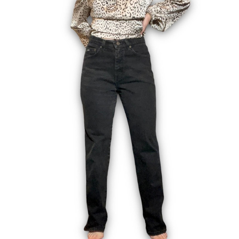 Vintage Lee Black/Charcoal Denim High Rise Jeans